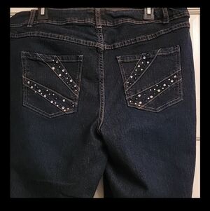Lane Bryant Dark Blue Jeans with Studded Pocket